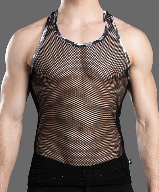 Andrew Christian 20014 Summer mesh tank black