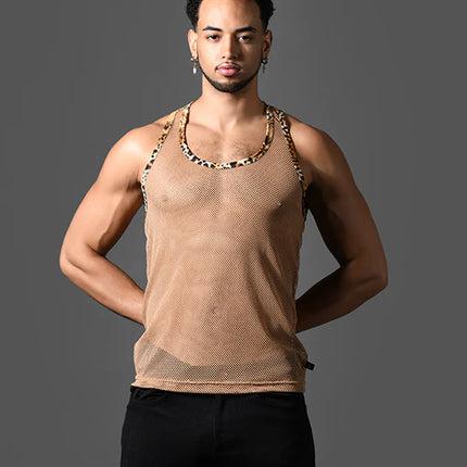 Andrew Christian 20014 Summer mesh tank khaki