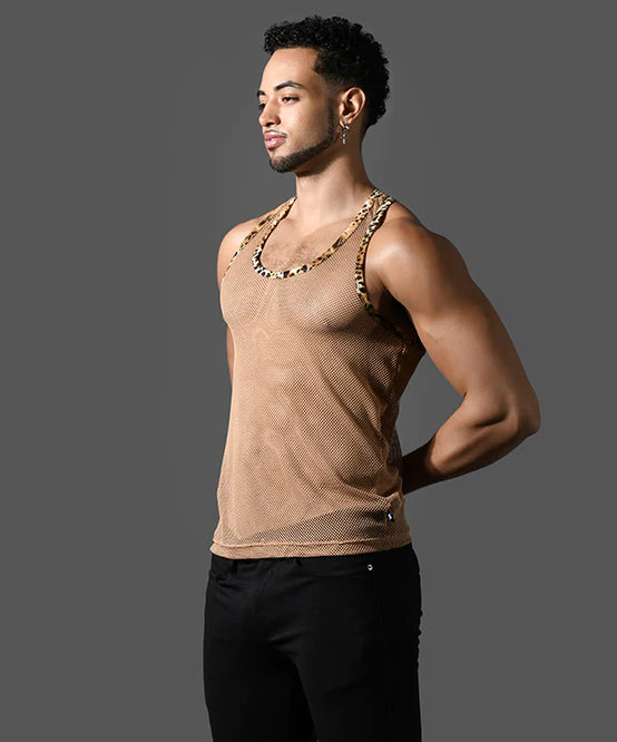 Andrew Christian 20014 Summer mesh tank khaki