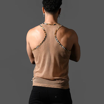 Andrew Christian 20014 Summer mesh tank khaki