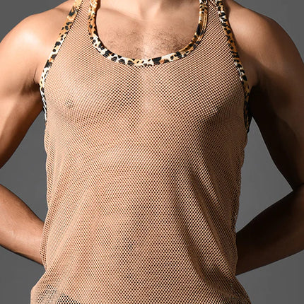 Andrew Christian 20014 Summer mesh tank khaki