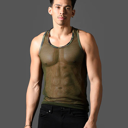 Andrew Christian 20014 Summer mesh tank olive