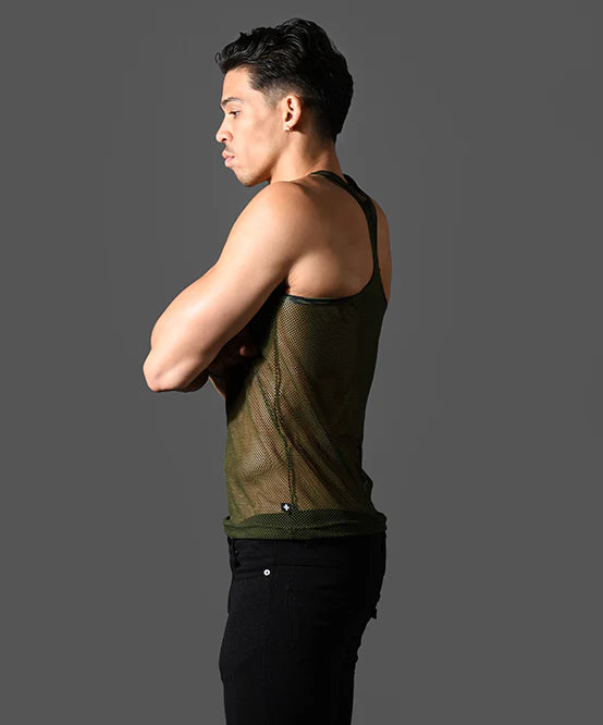 Andrew Christian 20014 Summer mesh tank olive