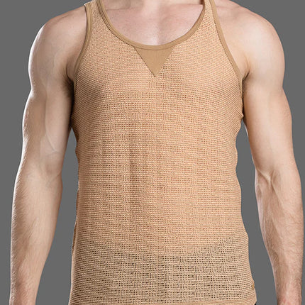 Andrew Christian 20047 Ibiza Energy crochet tank tan