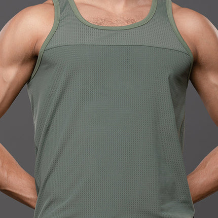 Andrew Christian 20050 Breeze mesh gym tank olive