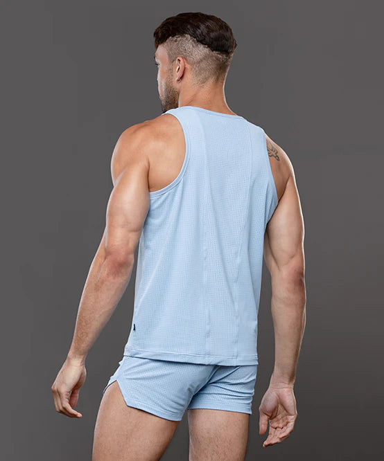Andrew Christian 20050 Breeze mesh gym tank blue