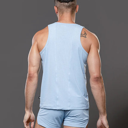 Andrew Christian 20050 Breeze mesh gym tank blue