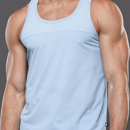 Andrew Christian 20050 Breeze mesh gym tank blue