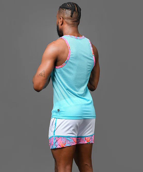 Andrew Christian Miami Cabana Boy 20051 mesh tank blue