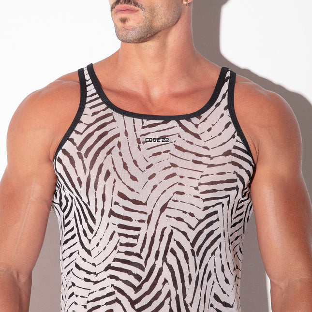 Code 22 Savanna Mesh Tank 2197 - Off-White