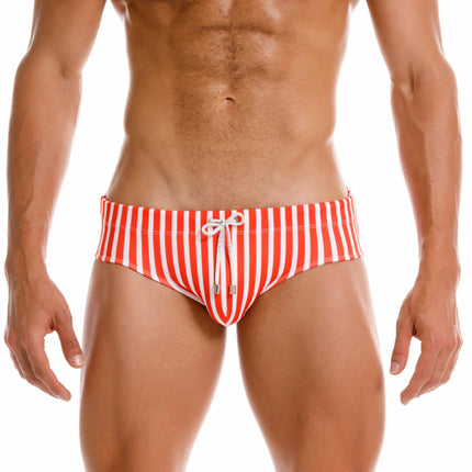 JOR Pop Swim Brief - Red/White Stripe