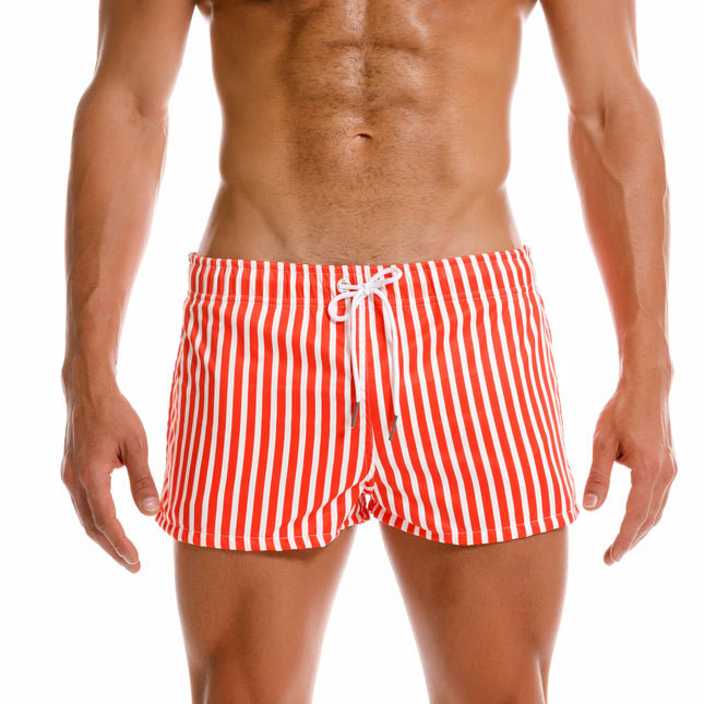 JOR Pop 2-inch Swim Shorts – Red/White Stripe