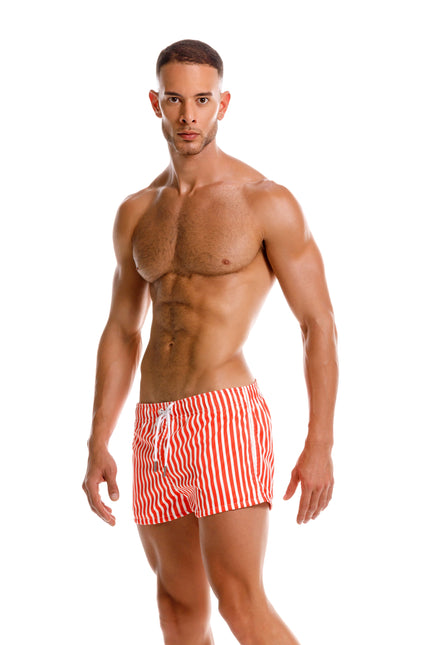 JOR Pop 2-inch Swim Shorts – Red/White Stripe