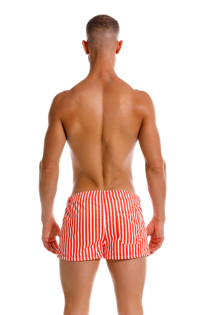JOR Pop 2-inch Swim Shorts – Red/White Stripe