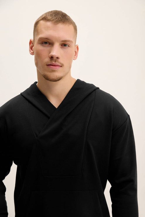 Ron Tomson Weekend Hooded Sweater - Black