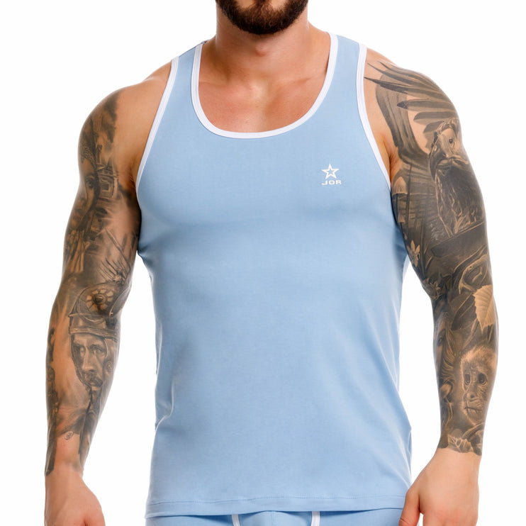 JOR College Cotton Tank - Blue
