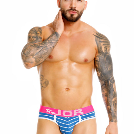 JOR Novak Cotton Brief - Blue Striped