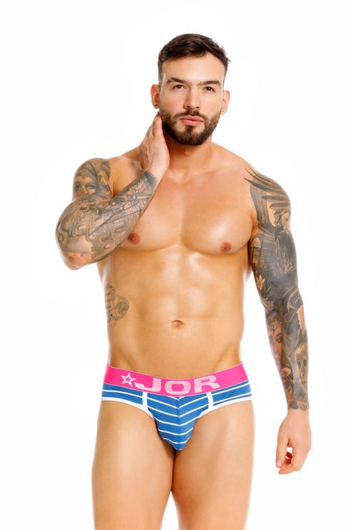 JOR Novak Cotton Brief - Blue Striped