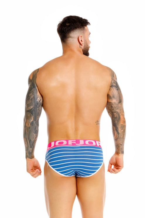 JOR Novak Cotton Brief - Blue Striped