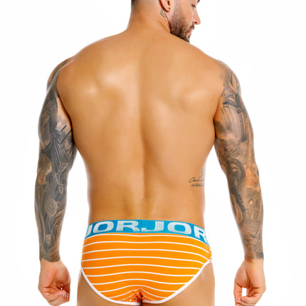JOR Novak Cotton Brief - Orange Striped
