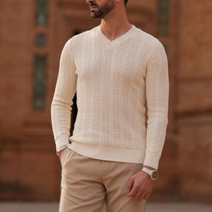 Donato Loures v-neck sweater beige