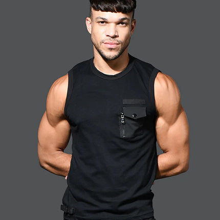Andrew Christian 2993 muscle sleeveless t-shirt black