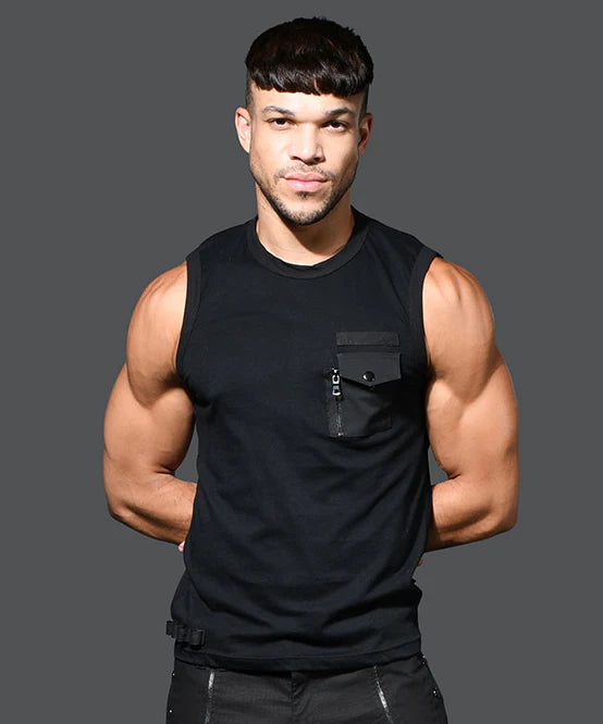 Andrew Christian 2993 muscle sleeveless t-shirt black