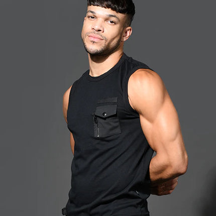 Andrew Christian 2993 muscle sleeveless t-shirt black