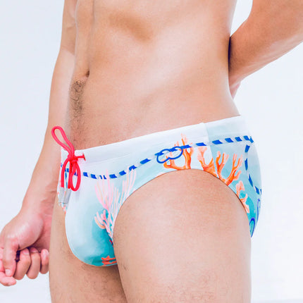 2eros V10 Coralscape Swim Brief - Blue