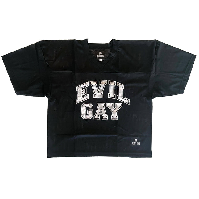 Peachy Kings Evil Gay Mesh Football Jersey - Black