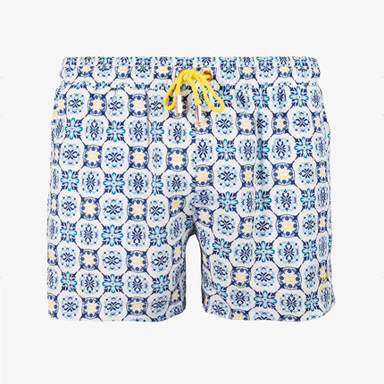 2eros Byron 3" inseam swim shorts Mykonos mens sexy white and blue Egoist Chicago www.egoistunderwear.com