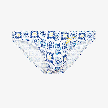 2eros V20 swim brief Mykonos mens sexy low rise white and blue Egoist Chicago www.egoistunderwear.com