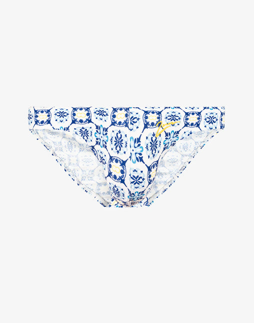2eros V20 swim brief Mykonos mens sexy low rise white and blue Egoist Chicago www.egoistunderwear.com