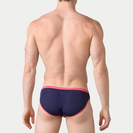 AWRY Aero Mesh Bikini Brief - Pink/Navy