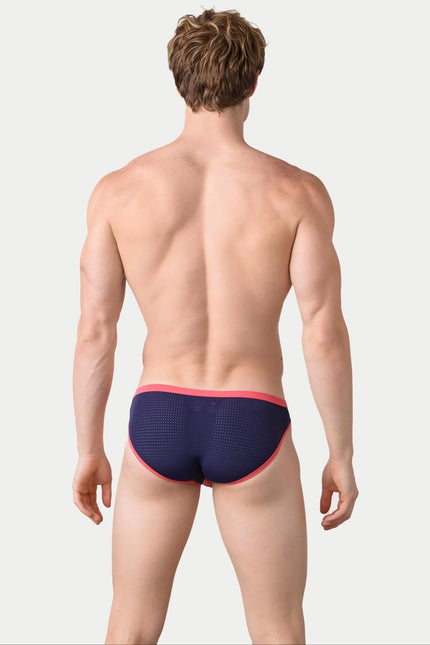 AWRY Aero Mesh Bikini Brief - Pink/Navy