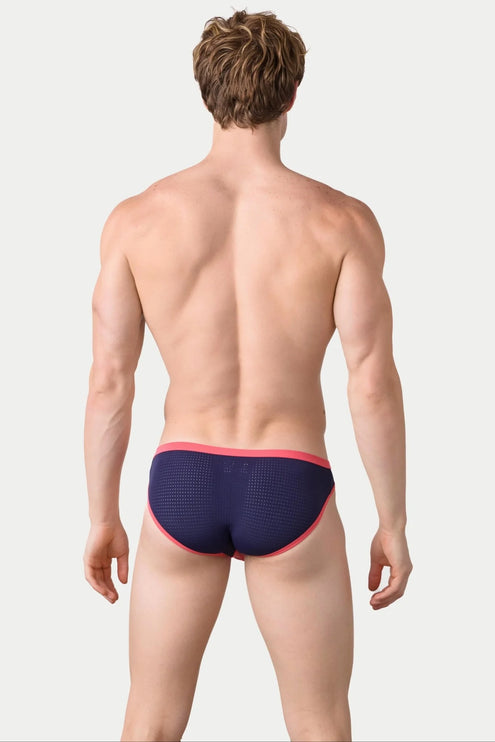 AWRY Aero Mesh Bikini Brief - Pink/Navy