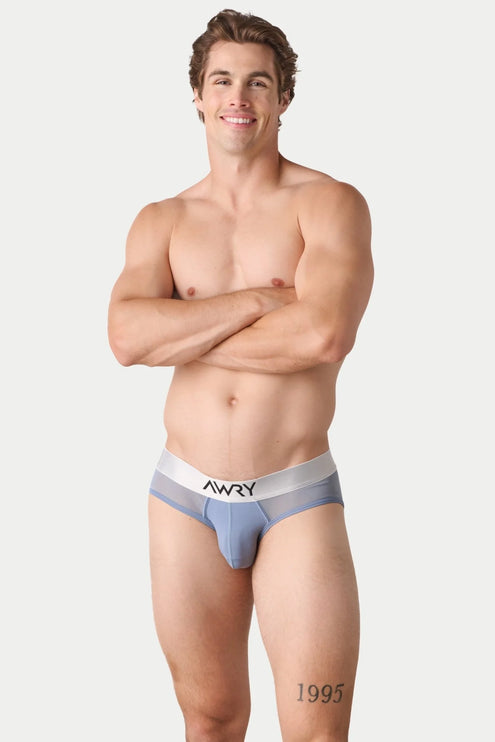 AWRY Reveal Mesh Brief - Steel Blue