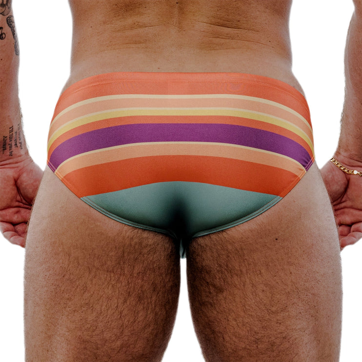 THK Sedona Swim Brief - Orange Stripe