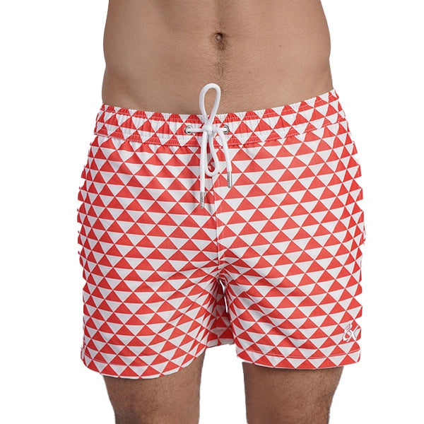 Eight X Triangle Breeze 4-Inch Swim Shorts - Red