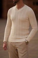 Donato Loures v-neck sweater beige