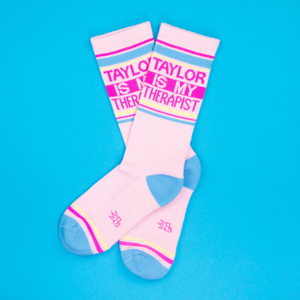 Gumball Poodle Taylor Is My Therapist Gym Crew Socks