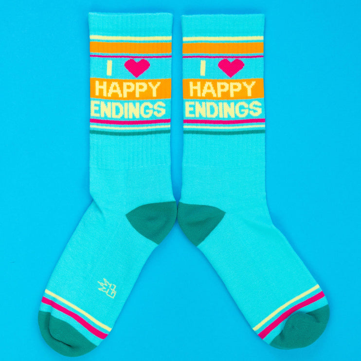 Gumball Poodle I Love Happy Endings Gym Crew Socks