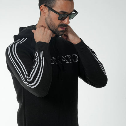 Donato Perola hooded pullover black