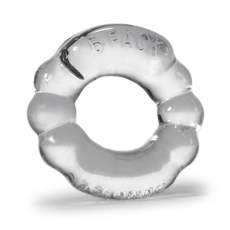 Oxballs 6-Pack-Grip Cockring - Clear