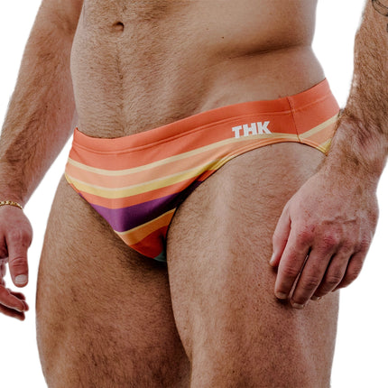 THK Sedona Swim Brief - Orange Stripe