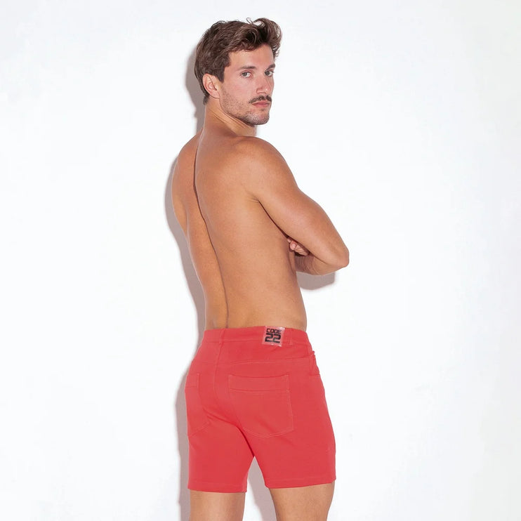 Code 22 5-Inch Stretch Slim-Fit Shorts 9712S - Coral