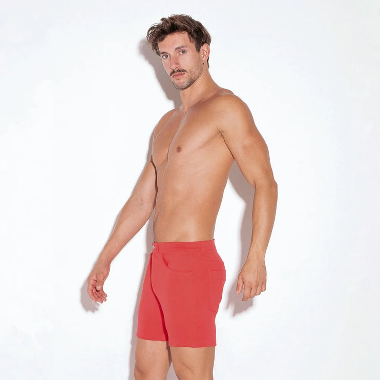 Code 22 5-Inch Stretch Slim-Fit Shorts 9712S - Coral