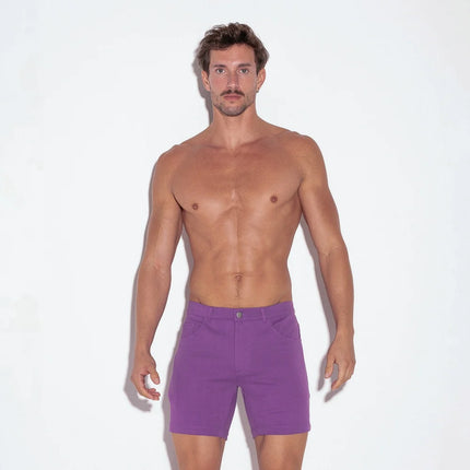 Code 22 5-Inch Stretch Slim-Fit Shorts 9712S - Grape