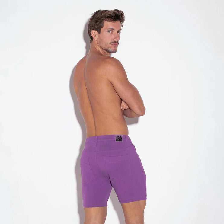 Code 22 5-Inch Stretch Slim-Fit Shorts 9712S - Grape