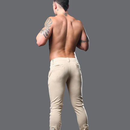 Andrew Christian 6835 Skinny Chino Jogger Pants khaki